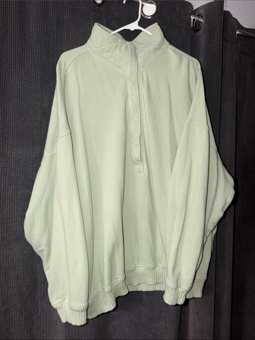 aerie Mint Green Quilted Pullover
